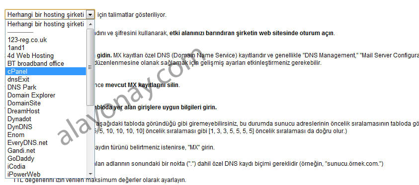 google cpanel